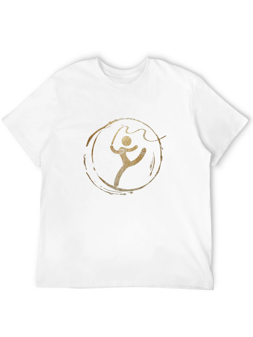 Rhythmic Gymnastics T-Shirt - Golden Ribbon Design