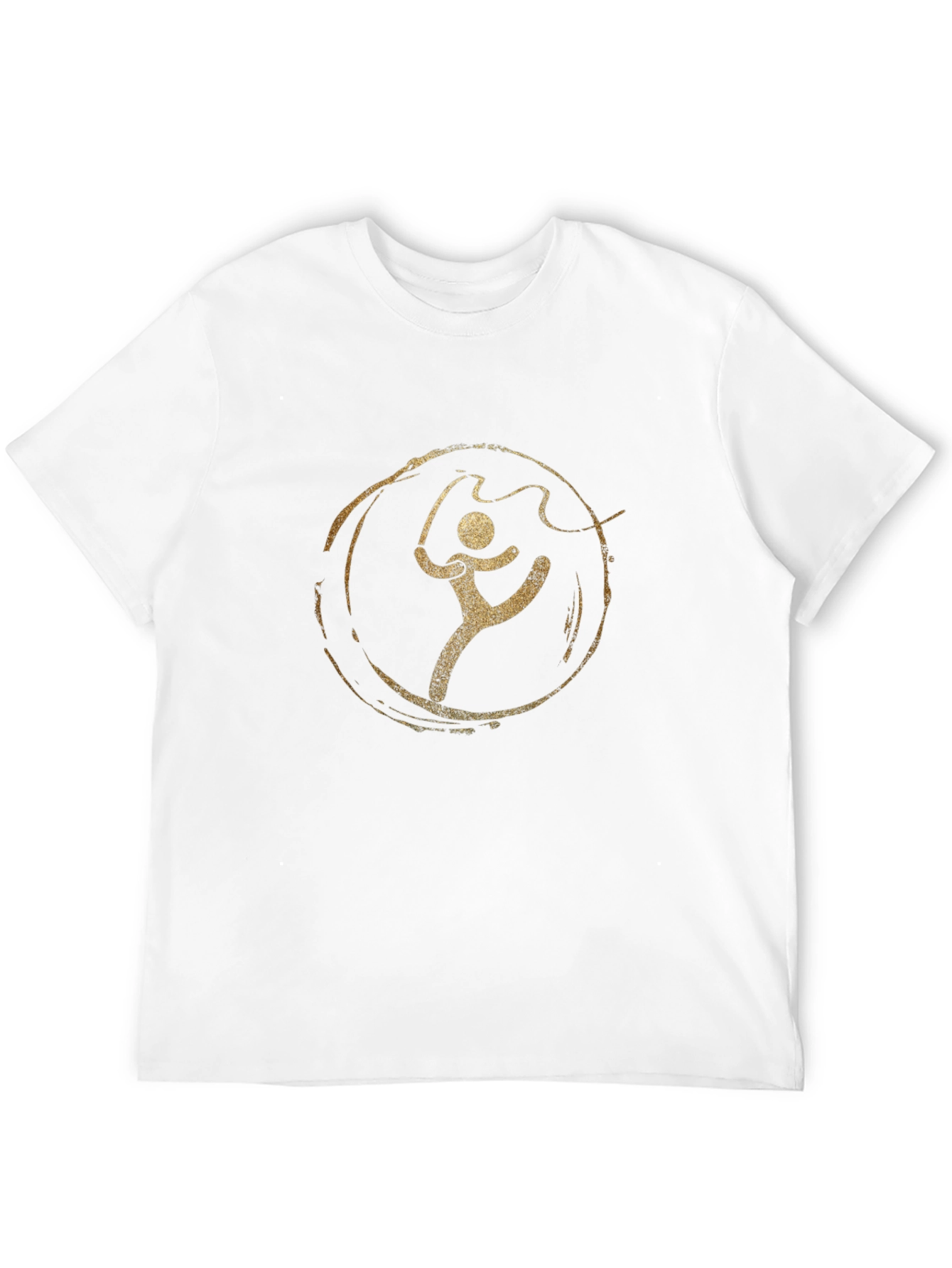 Rhythmic Gymnastics T-Shirt - Golden Ribbon Design