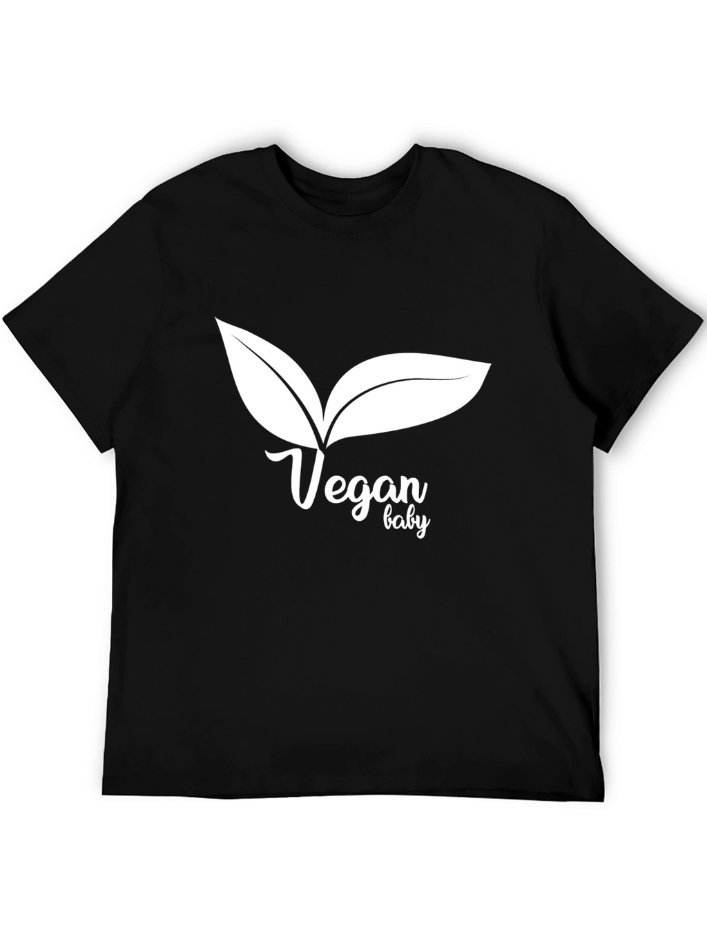 Vegan Baby T-Shirt: Black Crew Neck Tee