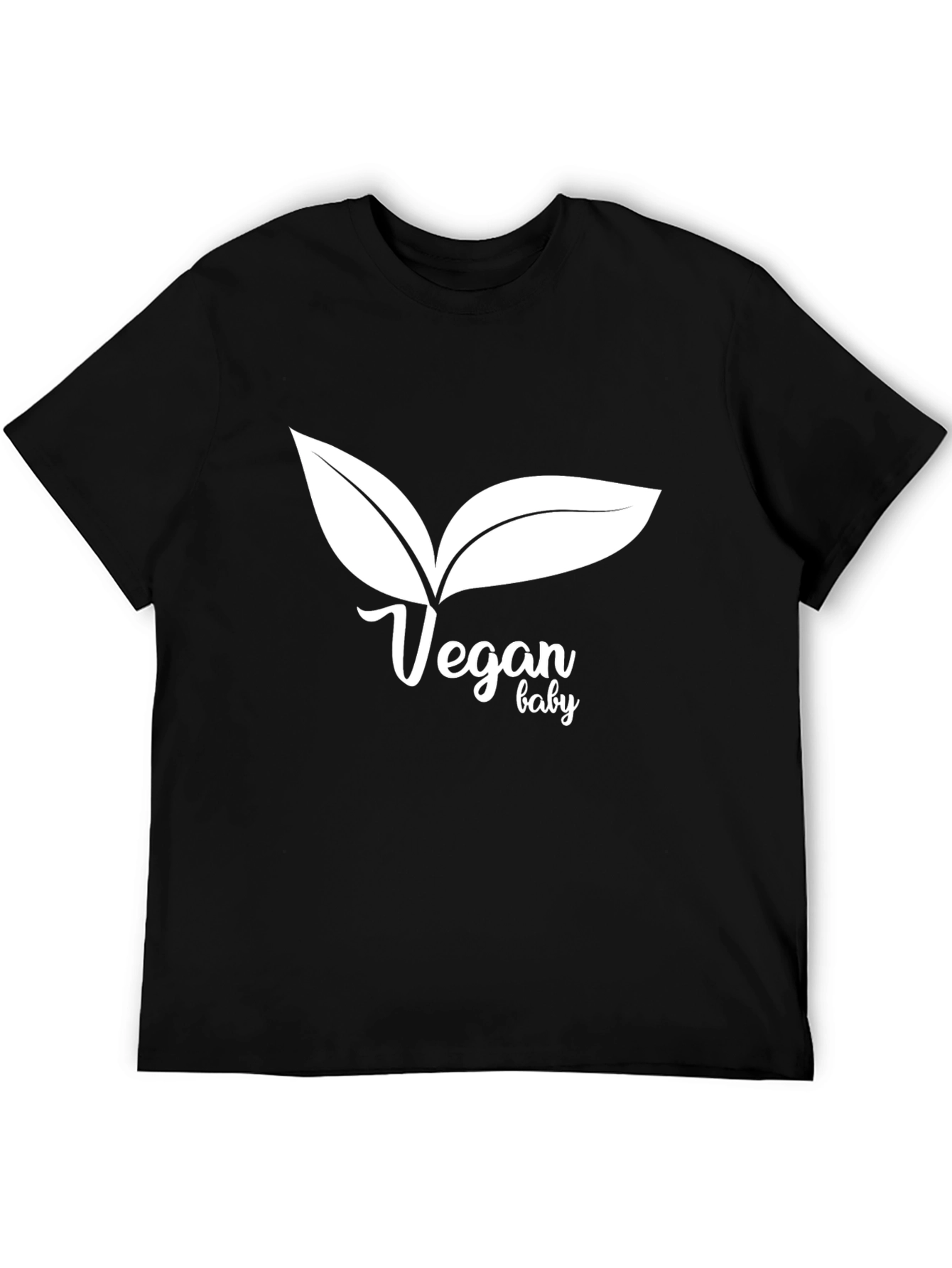 Vegan Baby T-Shirt: Black Crew Neck Tee