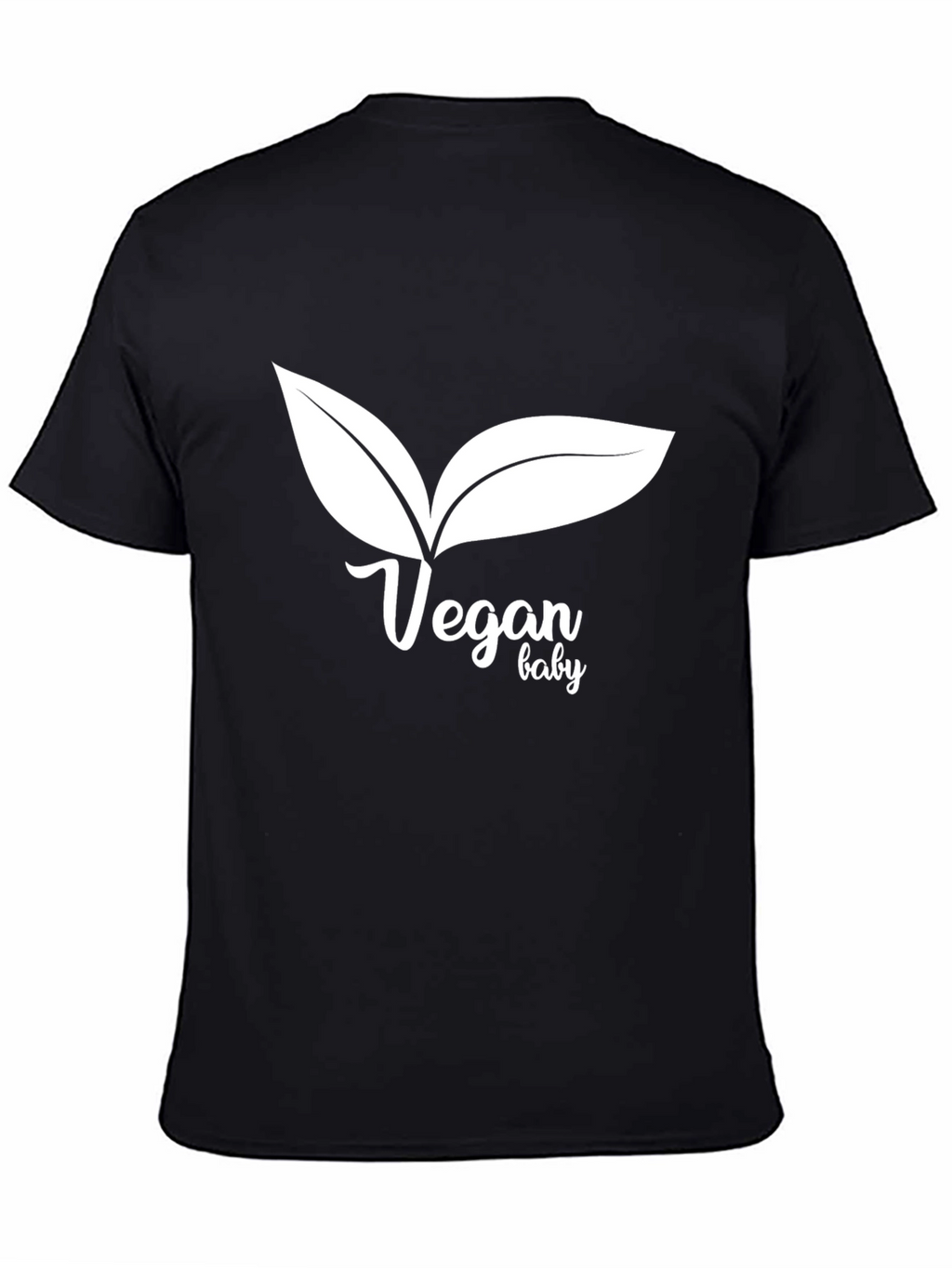 Vegan Baby T-Shirt: Black Crew Neck Tee