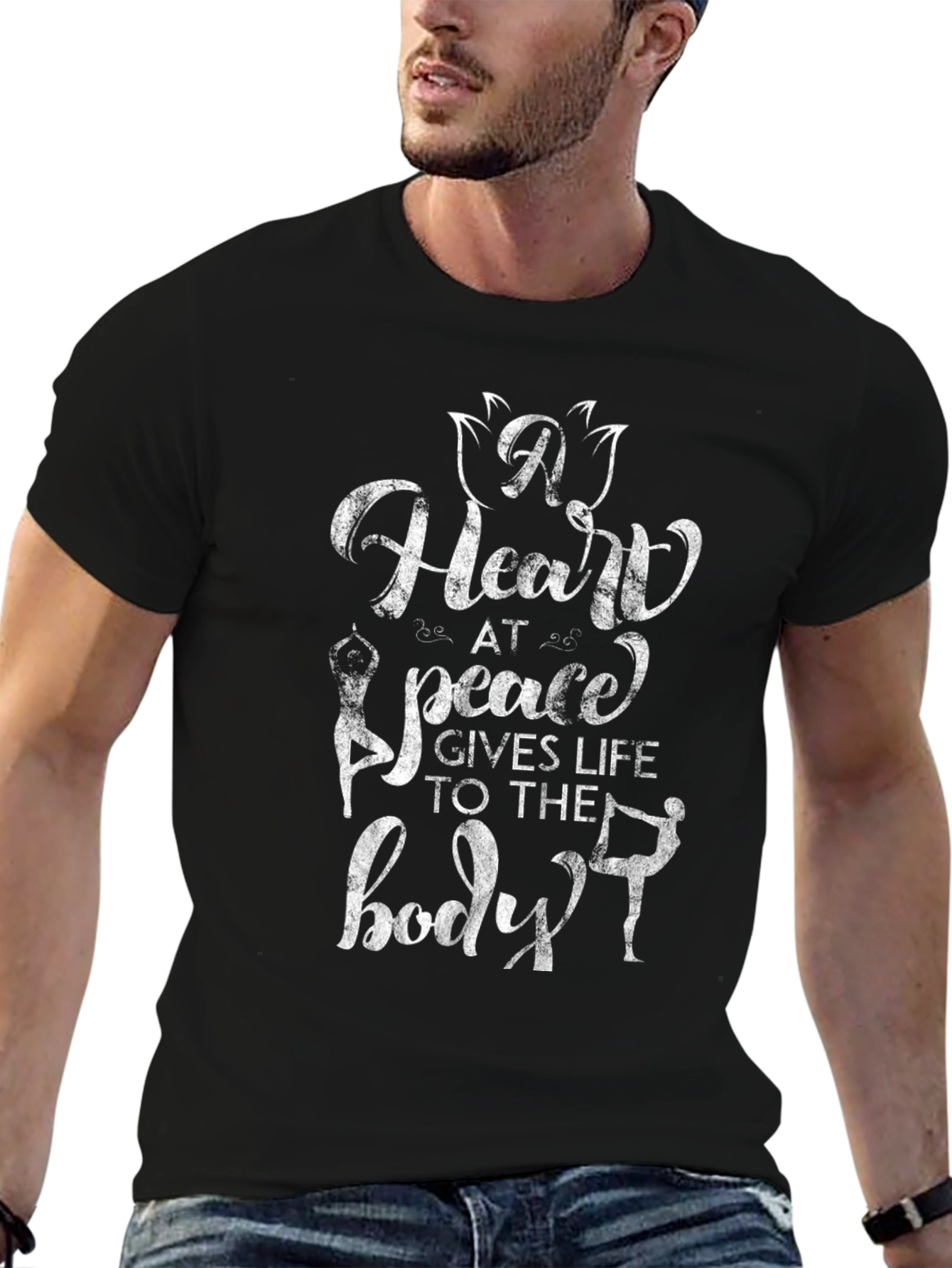 A Heart At Peace Yoga Graphic Tee