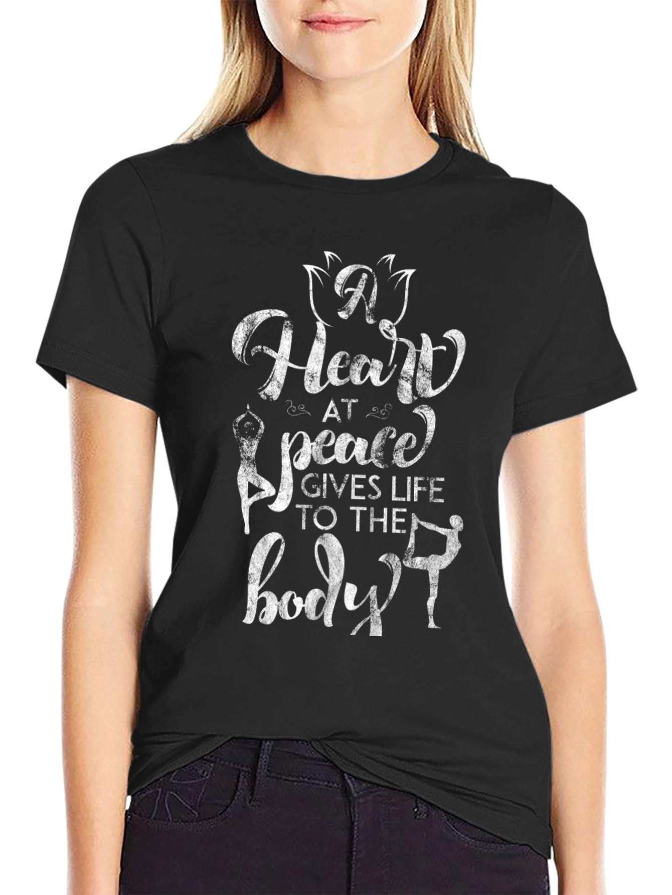 A Heart At Peace Yoga Graphic Tee
