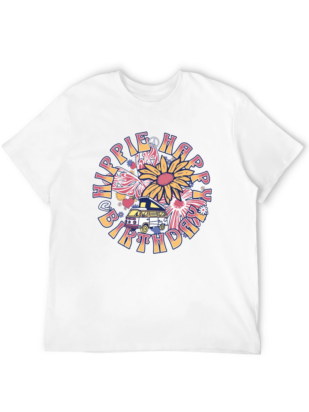 Hippie Happy Birthday T-Shirt
