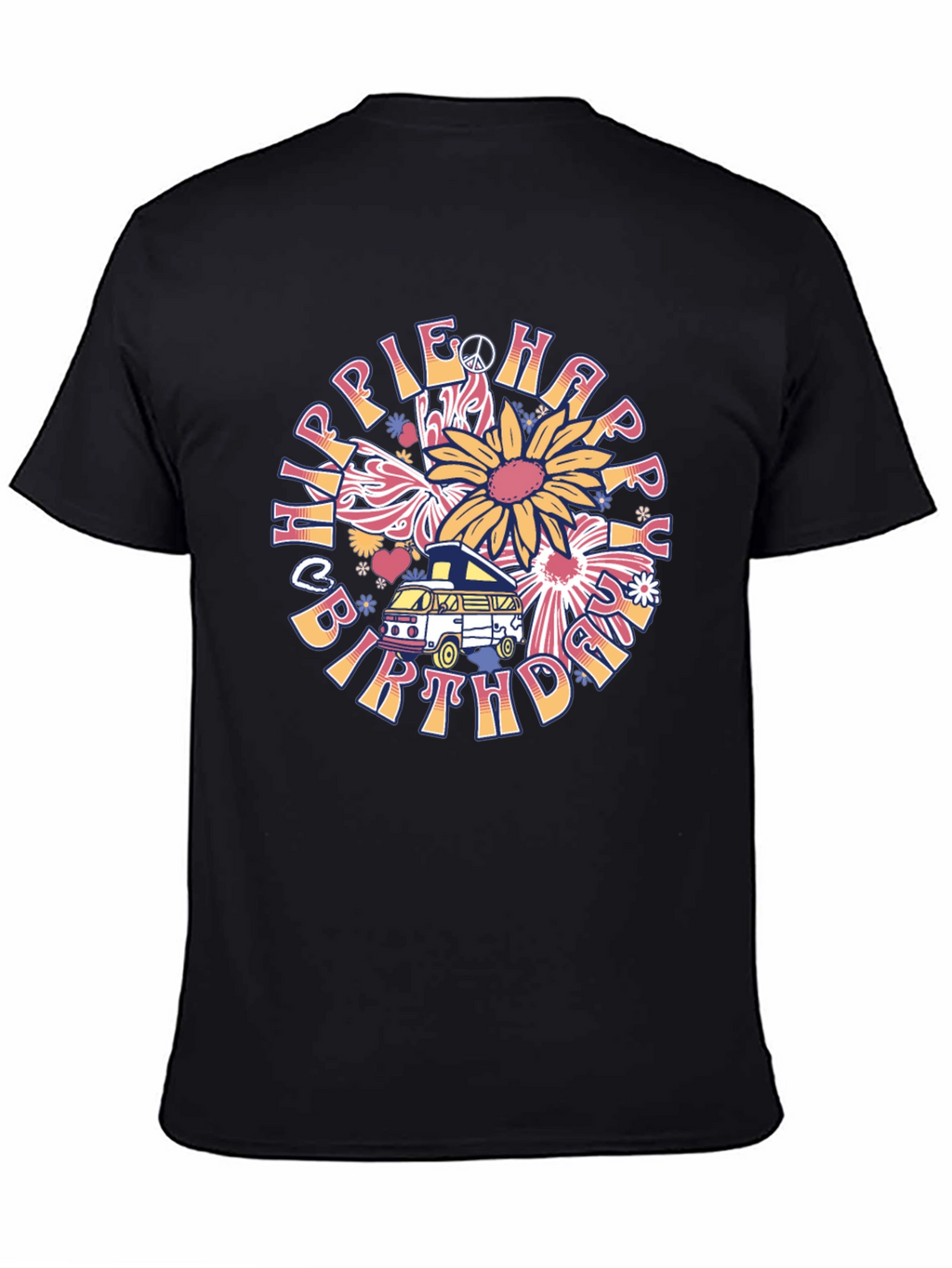 Hippie Happy Birthday T-Shirt