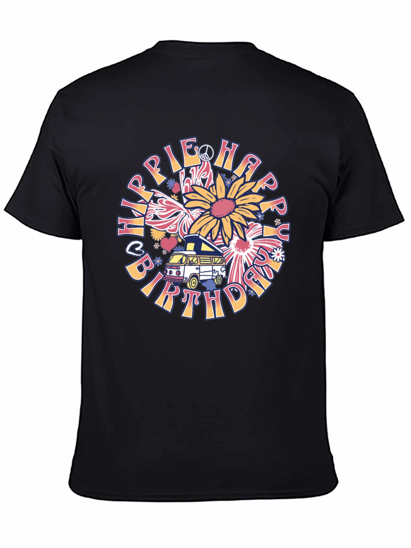 Hippie Happy Birthday T-Shirt