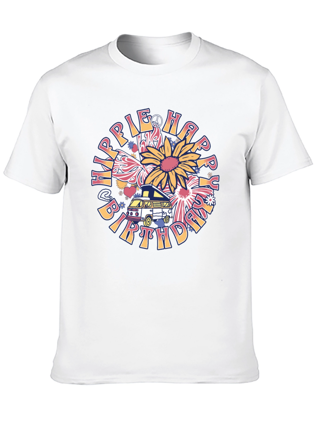 Hippie Happy Birthday T-Shirt