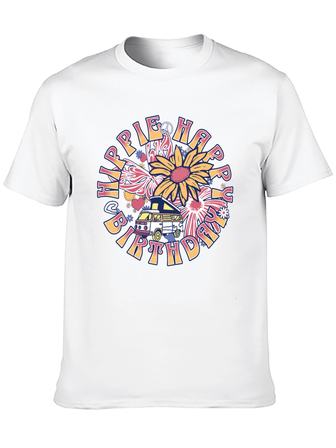 Hippie Happy Birthday T-Shirt