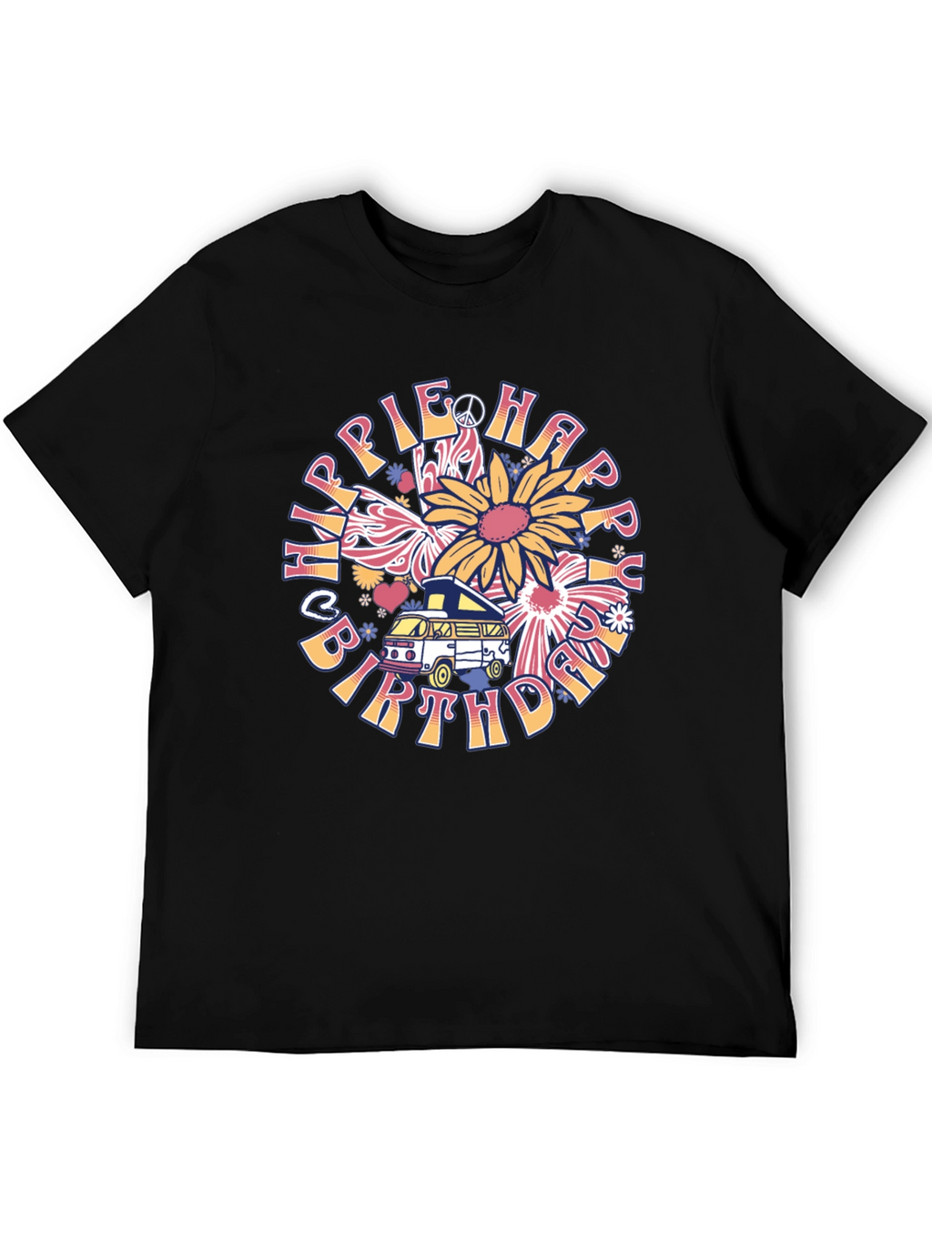 Hippie Happy Birthday T-Shirt