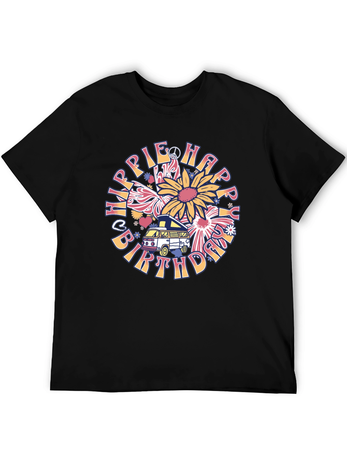 Hippie Happy Birthday T-Shirt