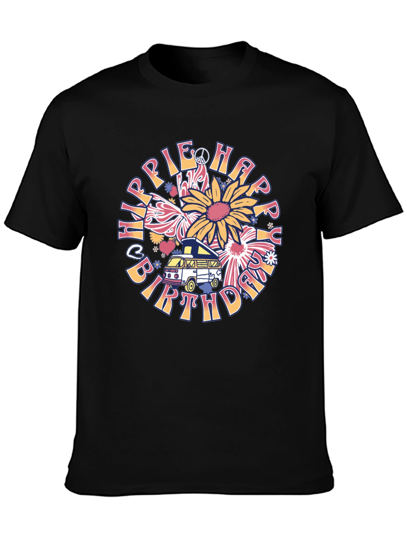 Hippie Happy Birthday T-Shirt