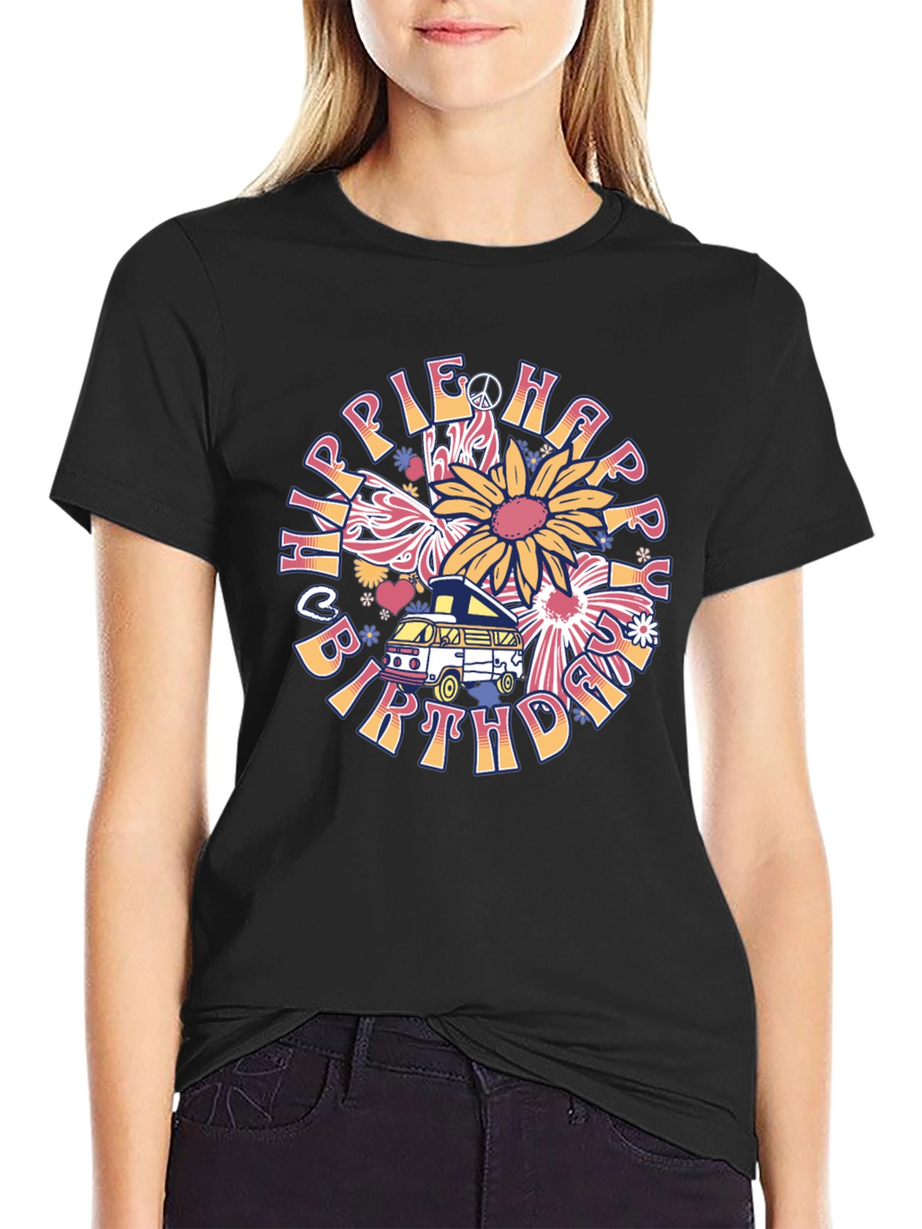 Hippie Happy Birthday T-Shirt