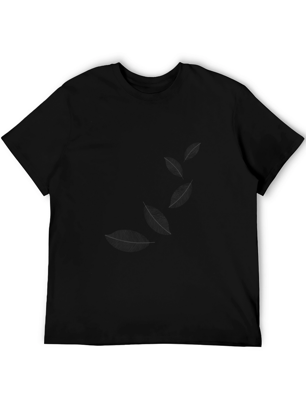 Classic Solid Black Crew Neck T-Shirt