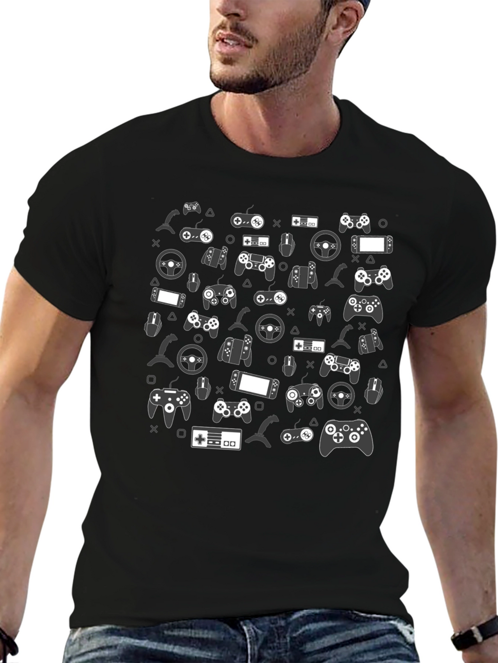 Gamer Controller Print T-Shirt