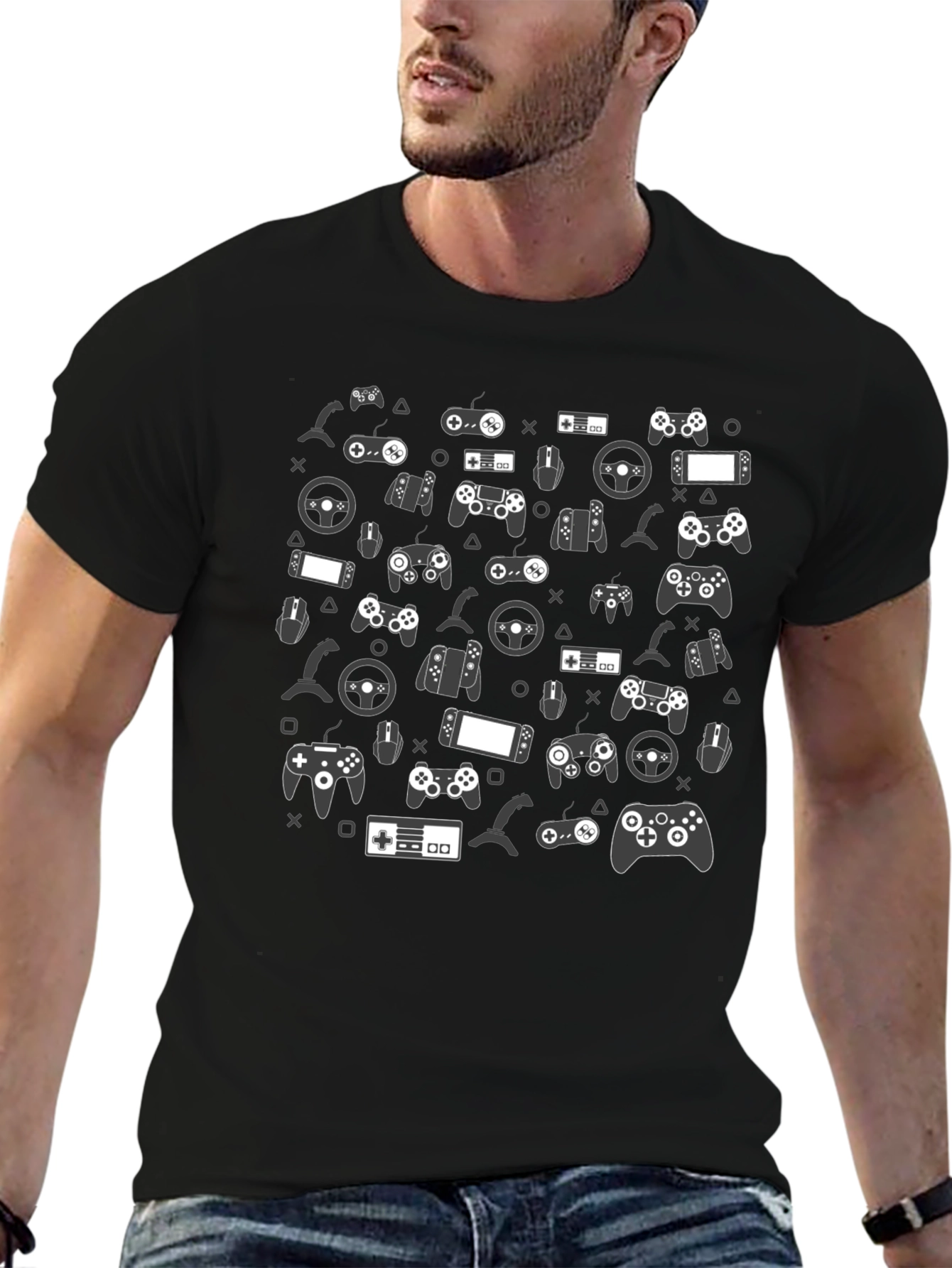 Gamer Controller Print T-Shirt