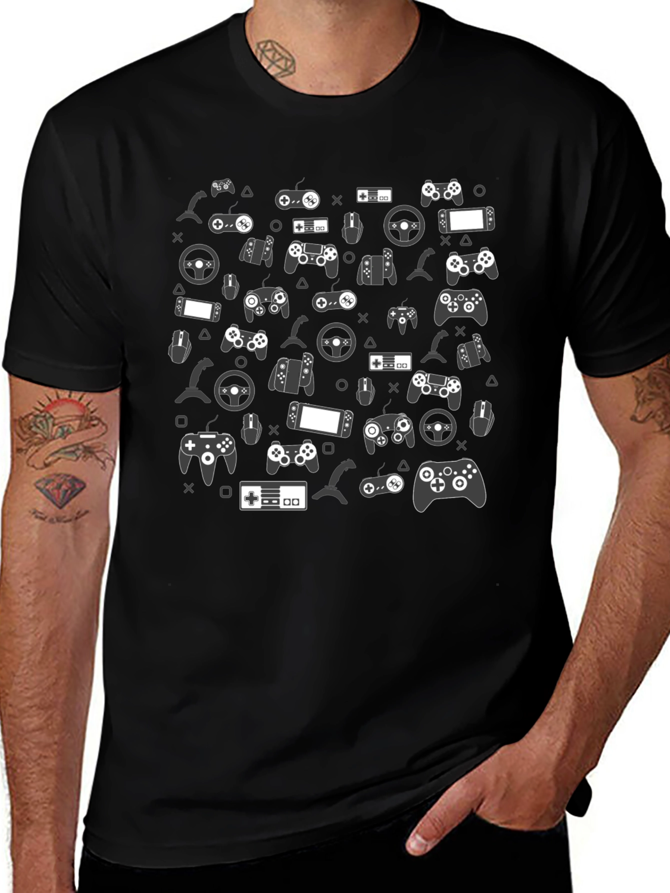Gamer Controller Print T-Shirt