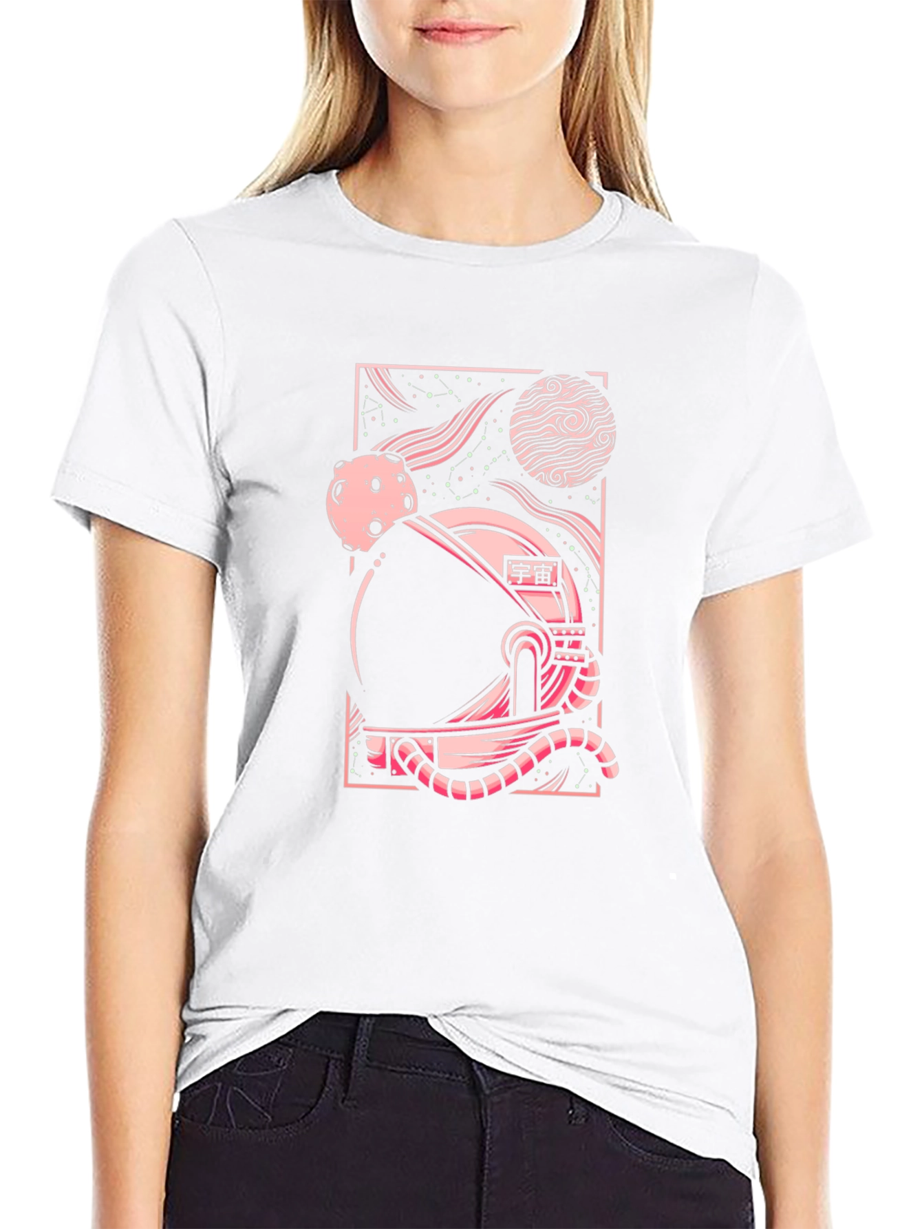 Retro Space Graphic T-Shirt - Black