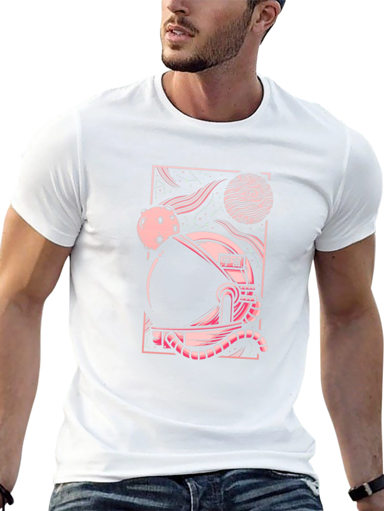 Retro Space Graphic T-Shirt - Black