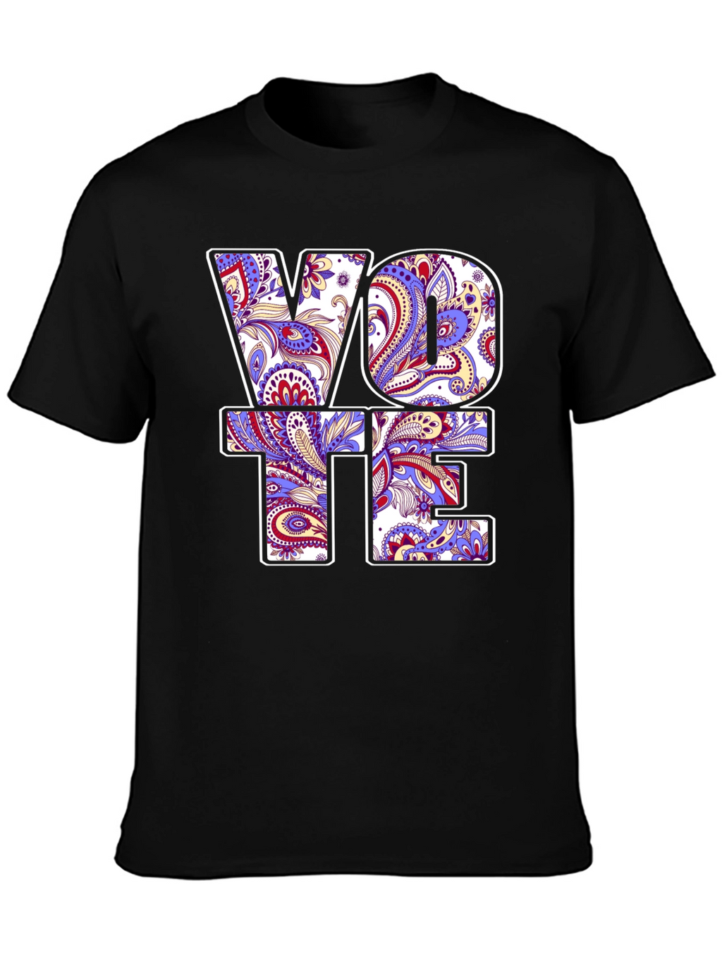 Vote Paisley Print Graphic Tee