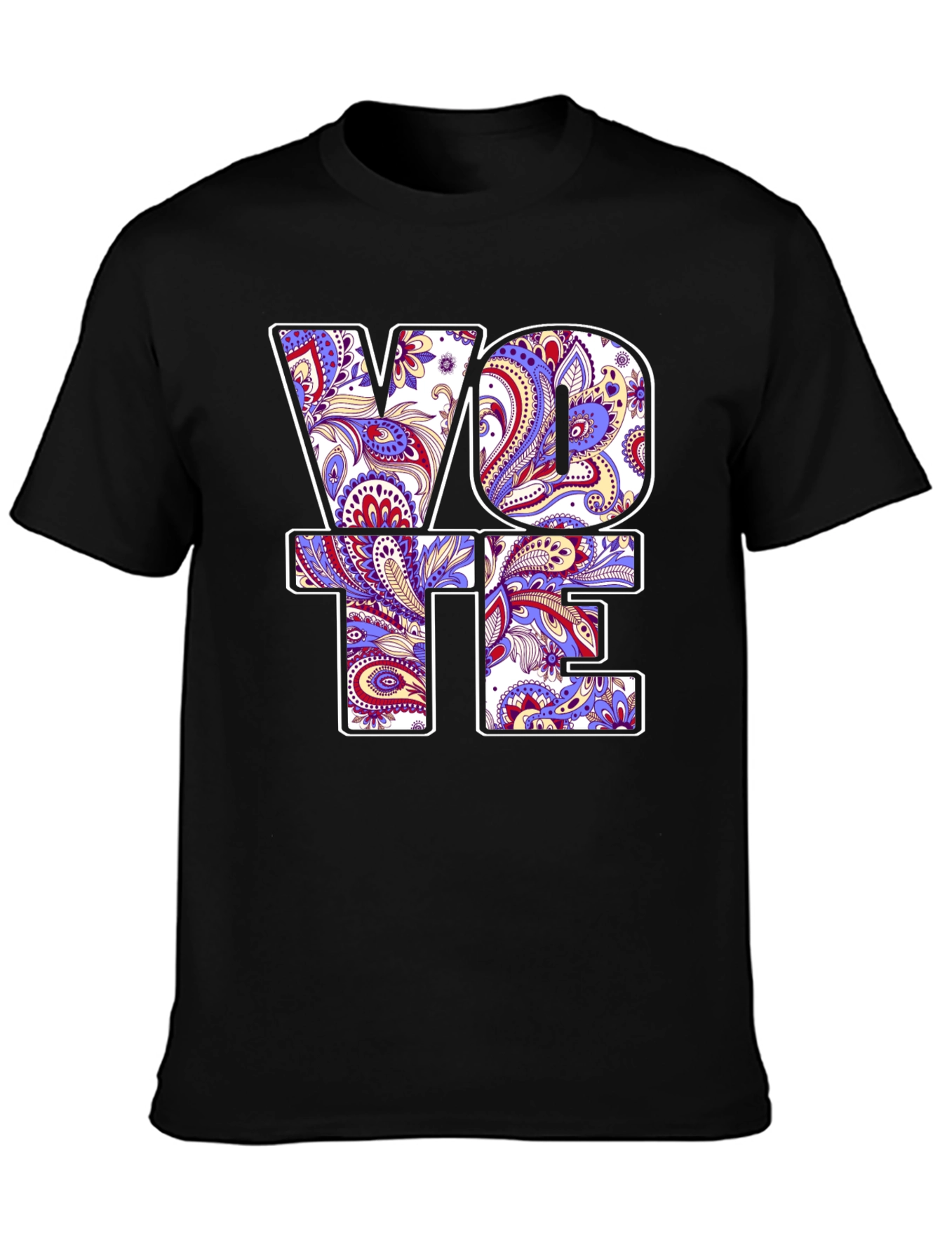 Vote Paisley Print Graphic Tee