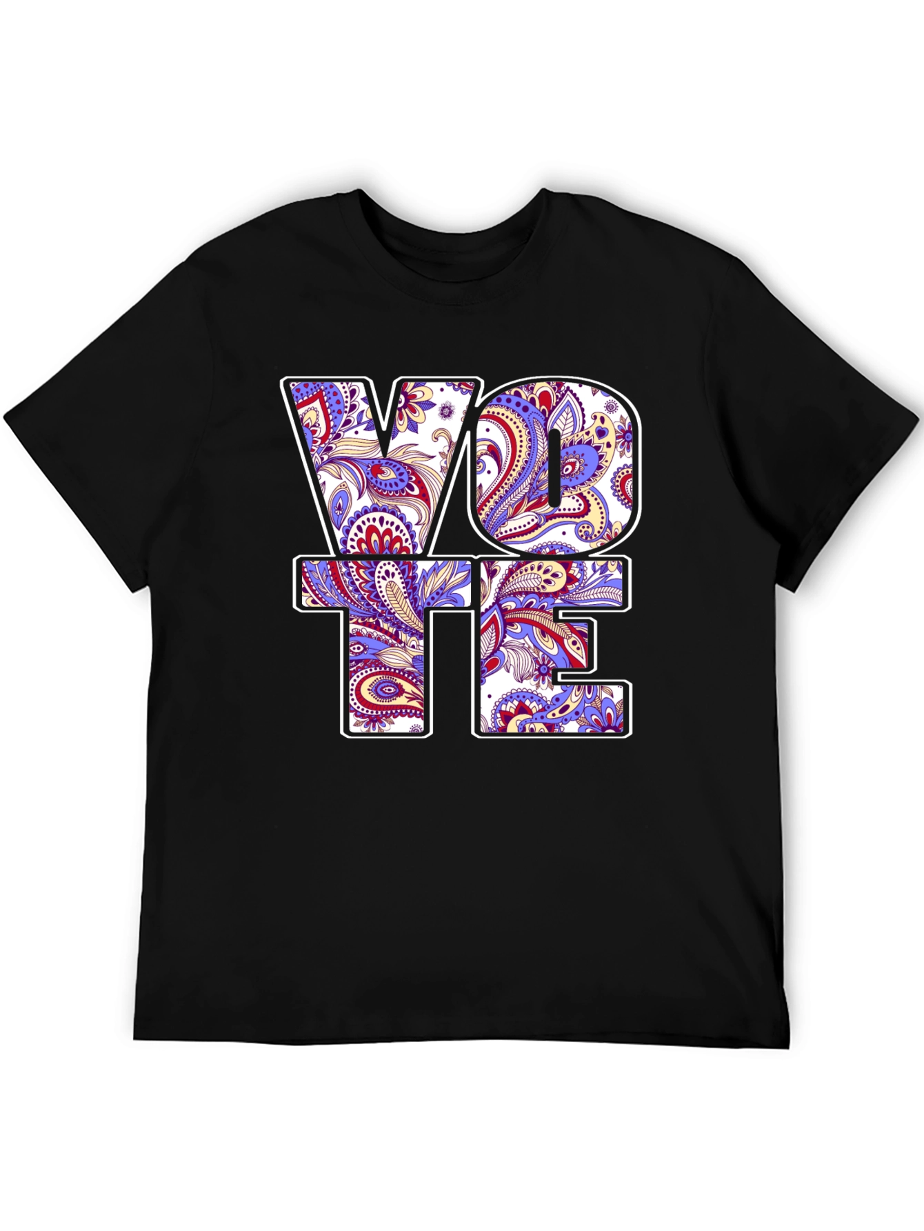 Vote Paisley Print Graphic Tee