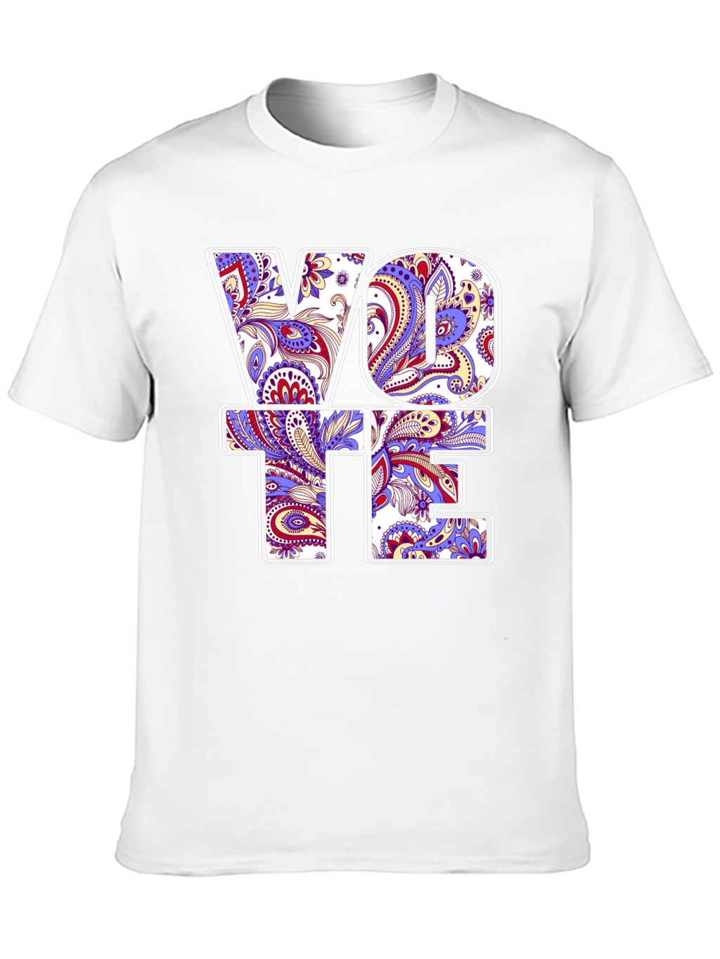 Vote Paisley Print Graphic Tee