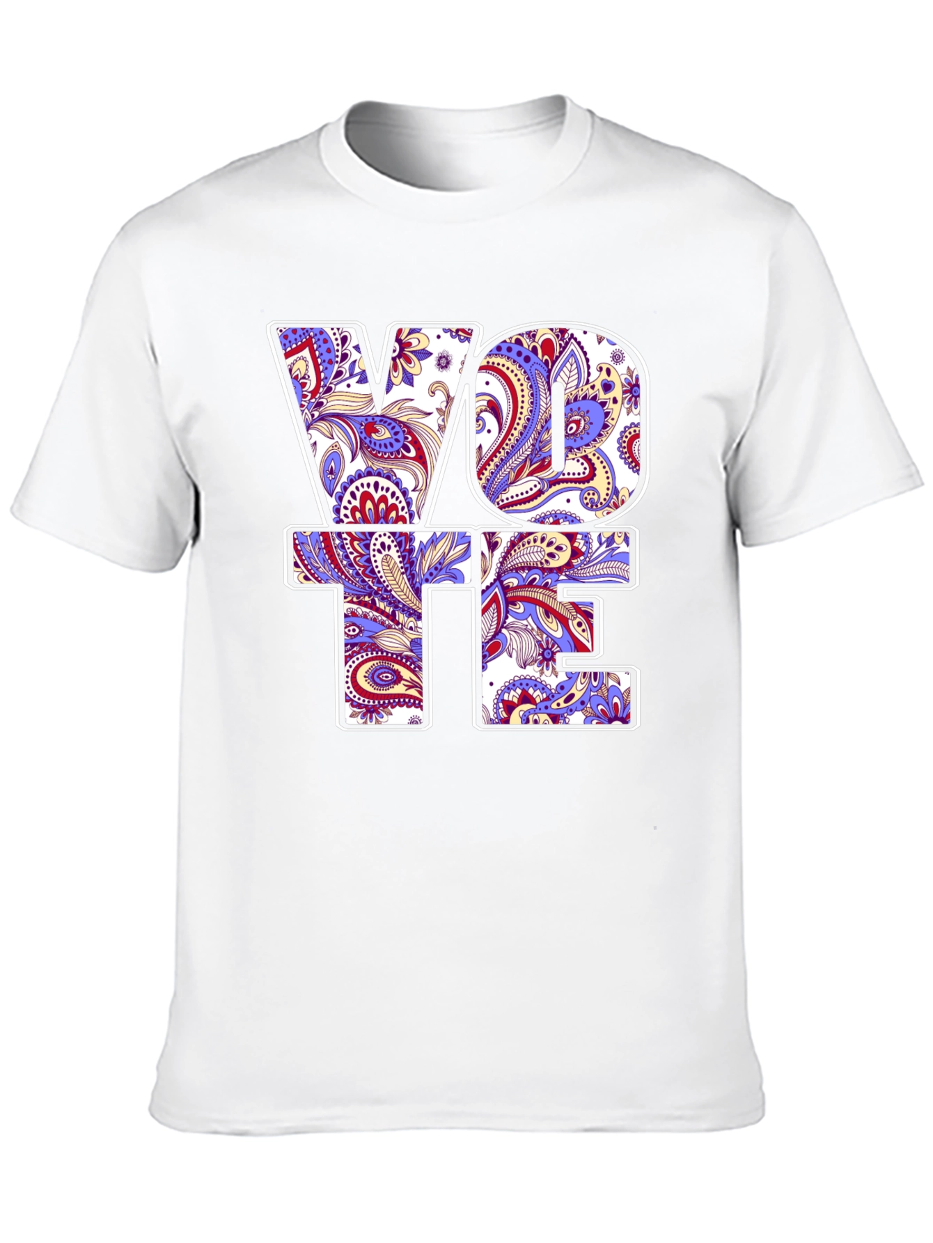 Vote Paisley Print Graphic Tee