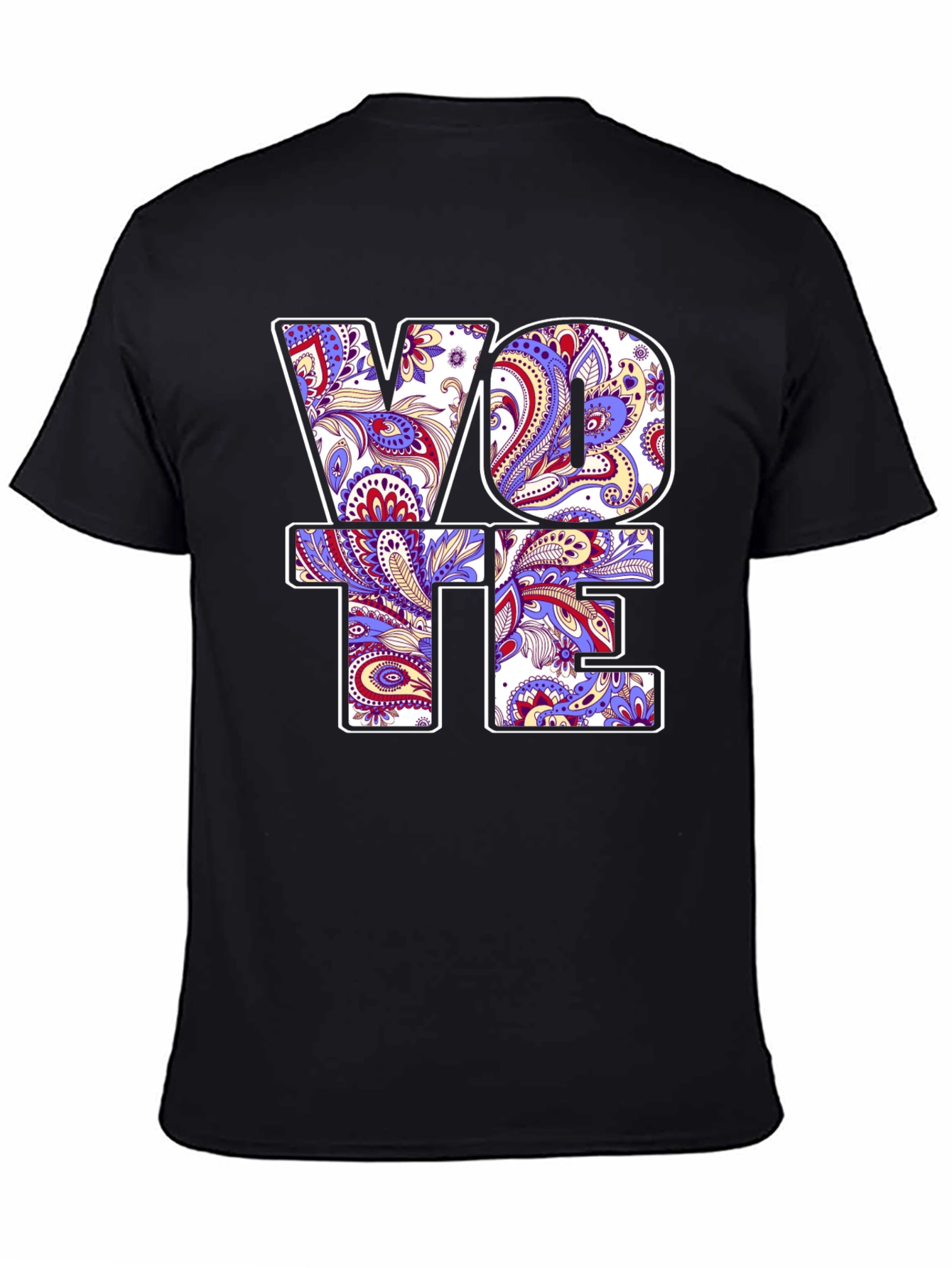 Vote Paisley Print Graphic Tee