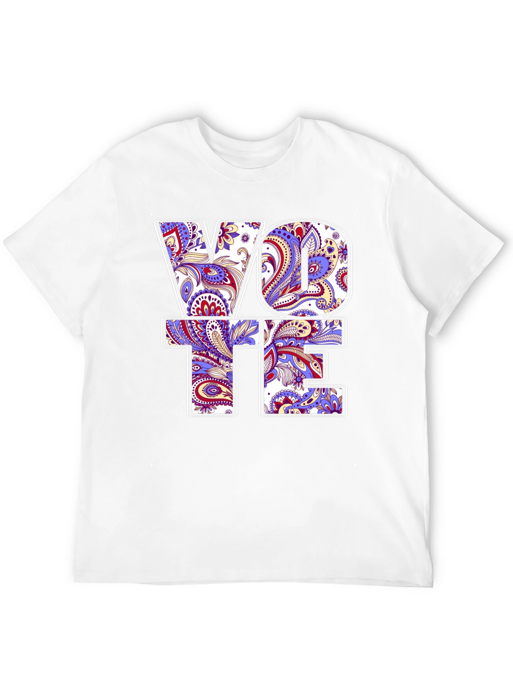 Vote Paisley Print Graphic Tee