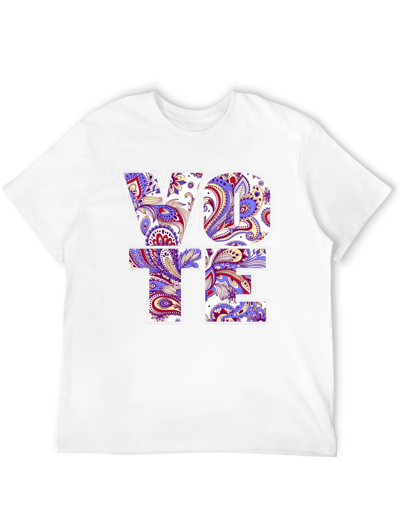 Vote Paisley Print Graphic Tee