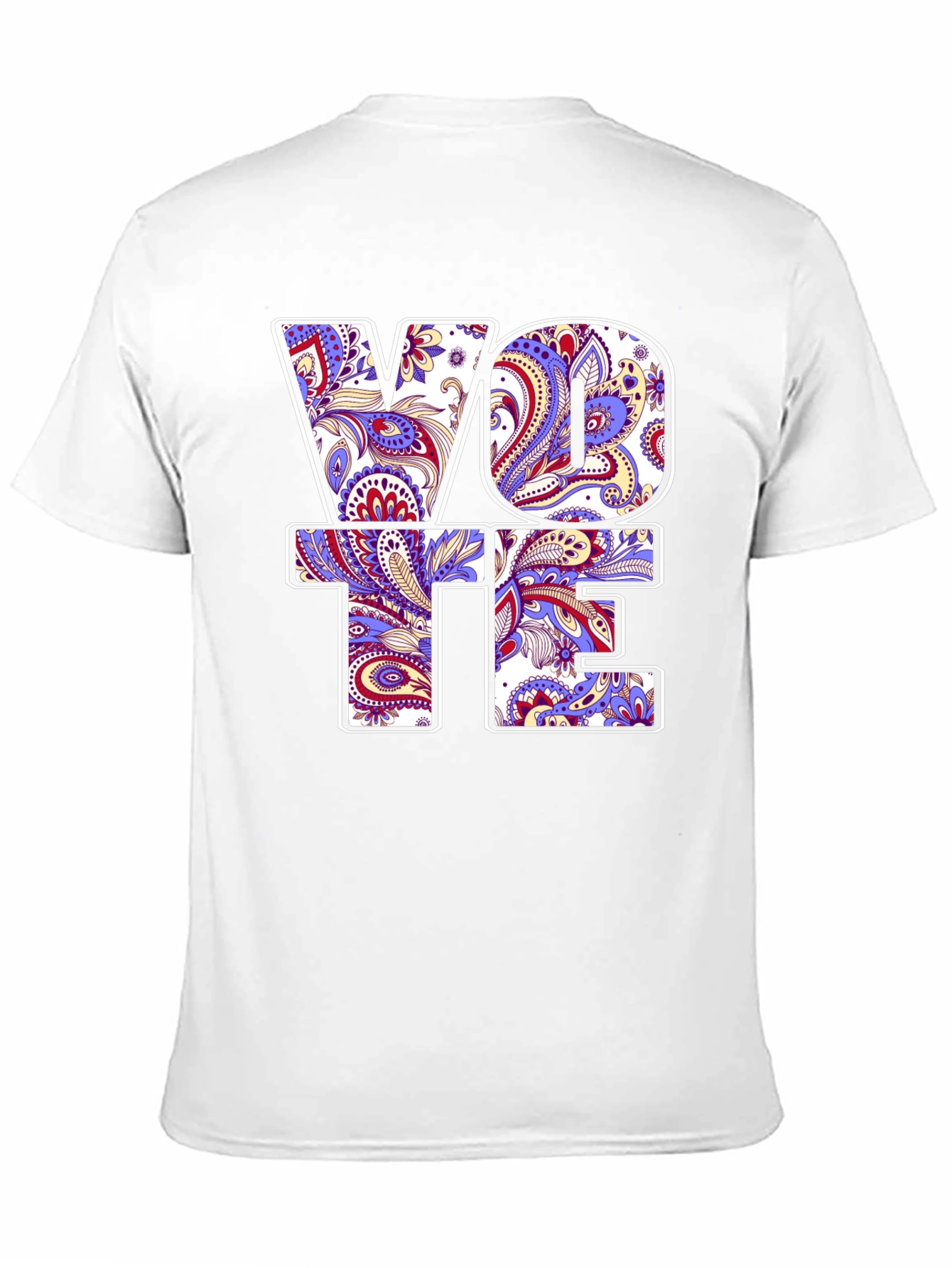 Vote Paisley Print Graphic Tee