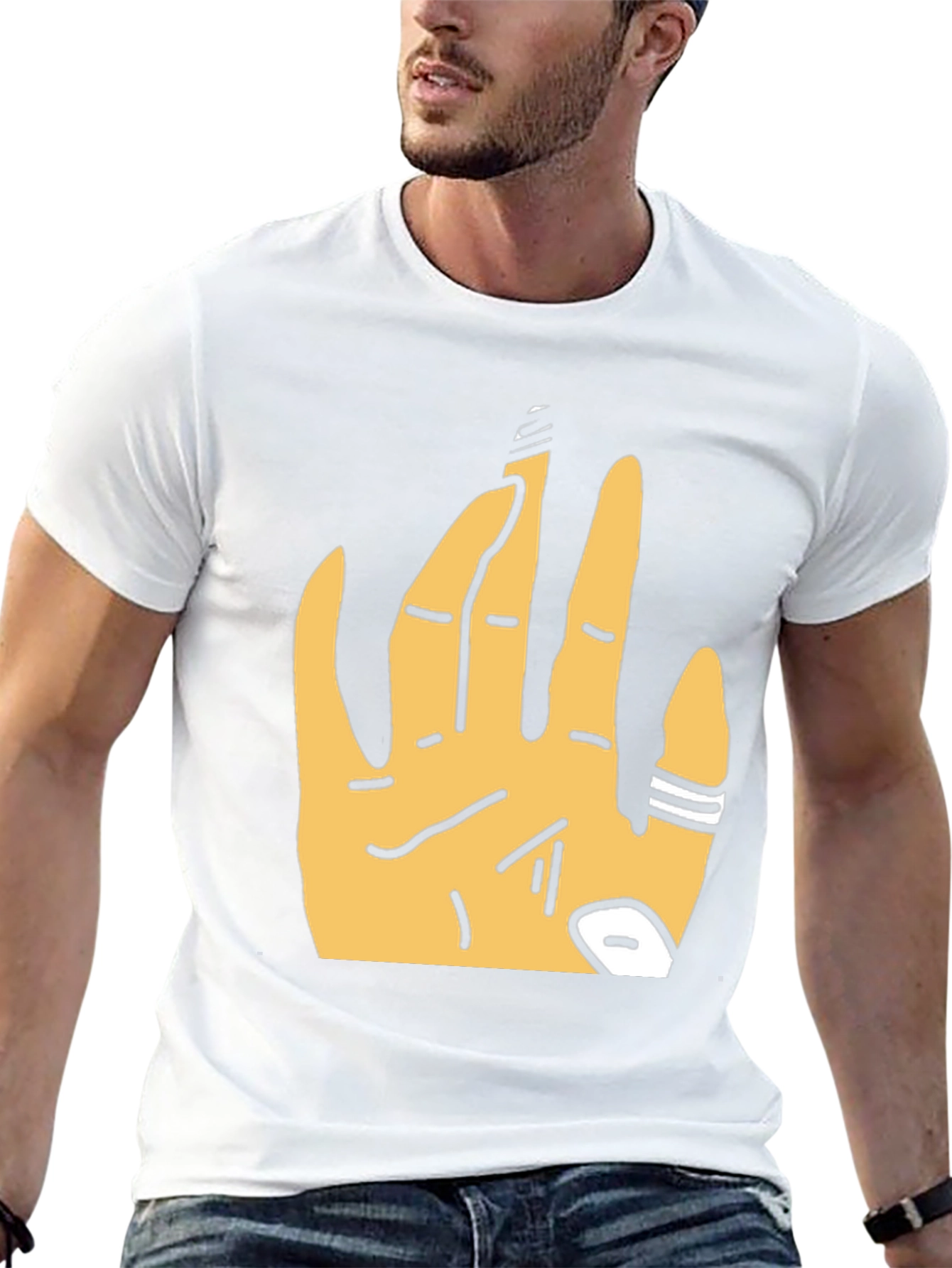 Graphic Tee - Hand Design Black T-Shirt