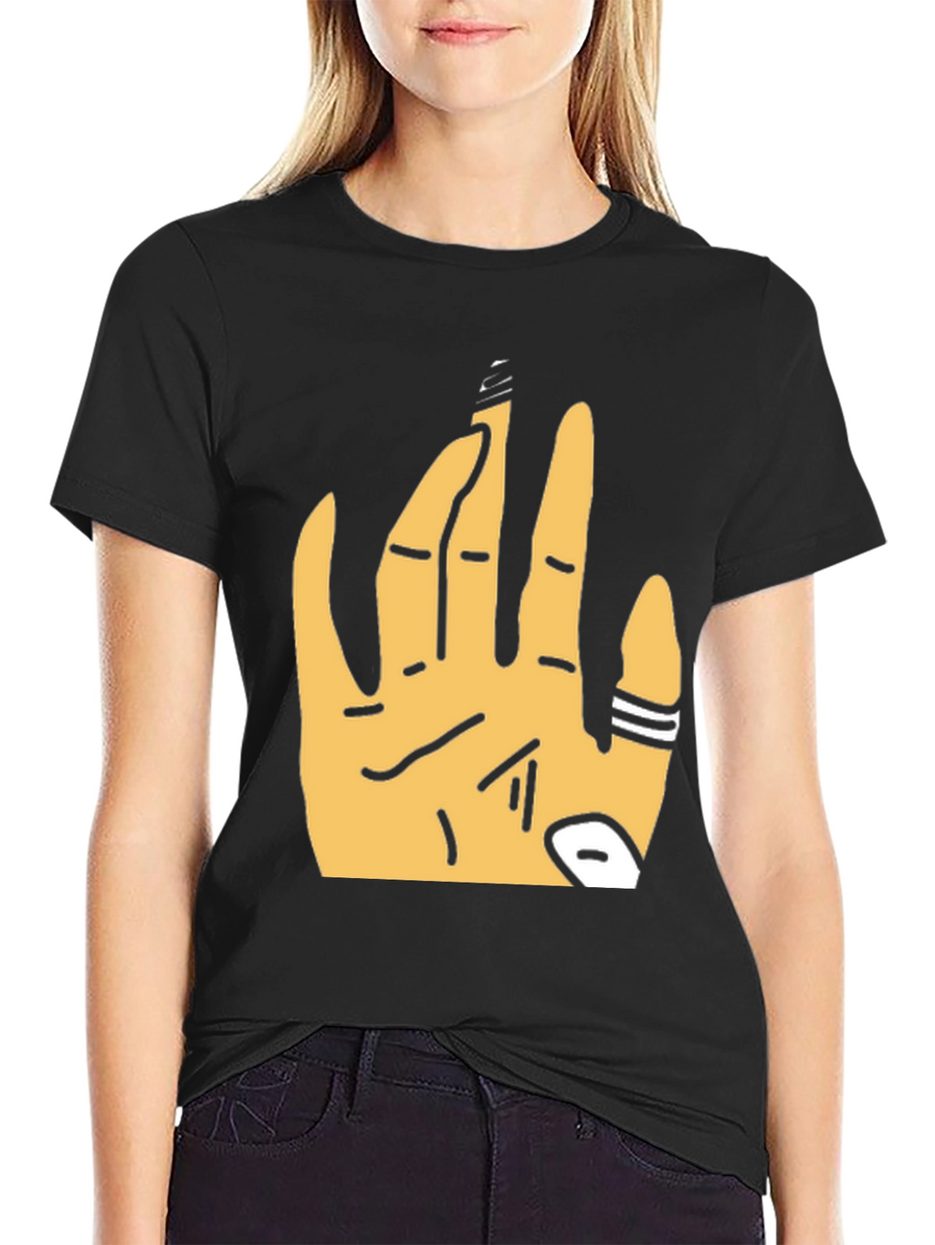 Graphic Tee - Hand Design Black T-Shirt
