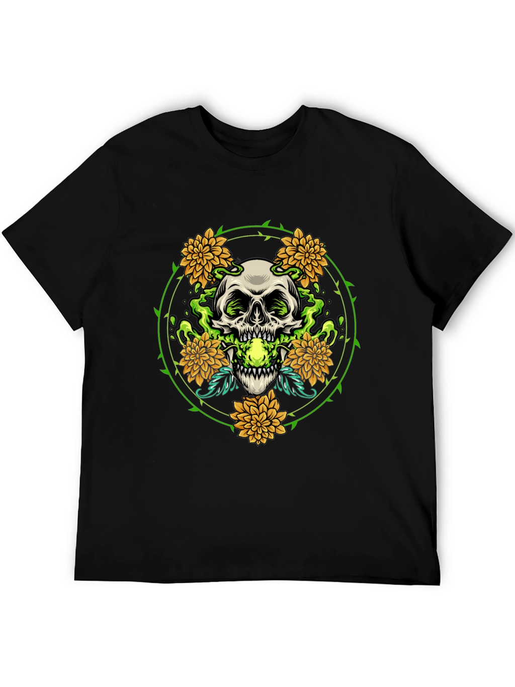 Skull & Flowers Graphic Tee