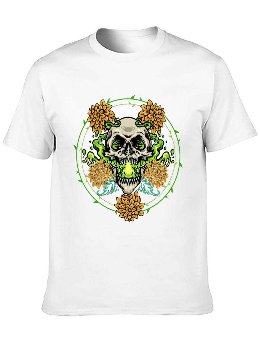Skull & Flowers Graphic Tee