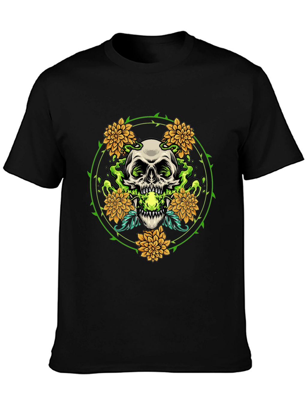 Skull & Flowers Graphic Tee