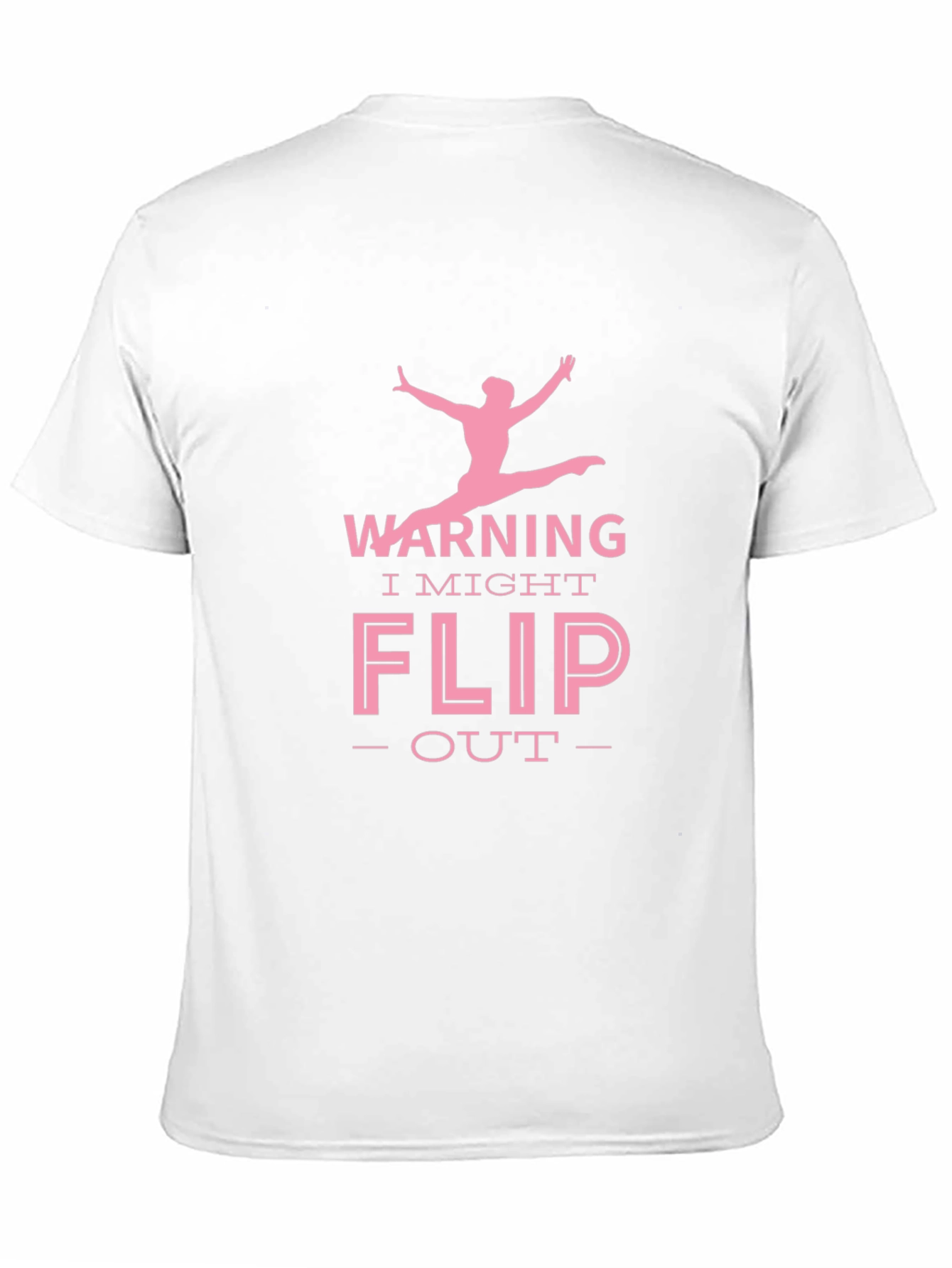 Warning I Might Flip Out Gymnast Black T-Shirt