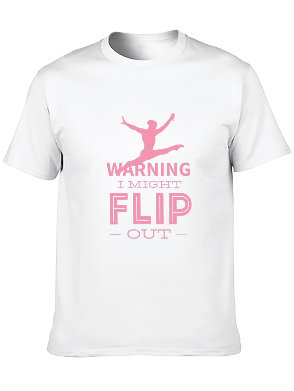 Warning I Might Flip Out Gymnast Black T-Shirt