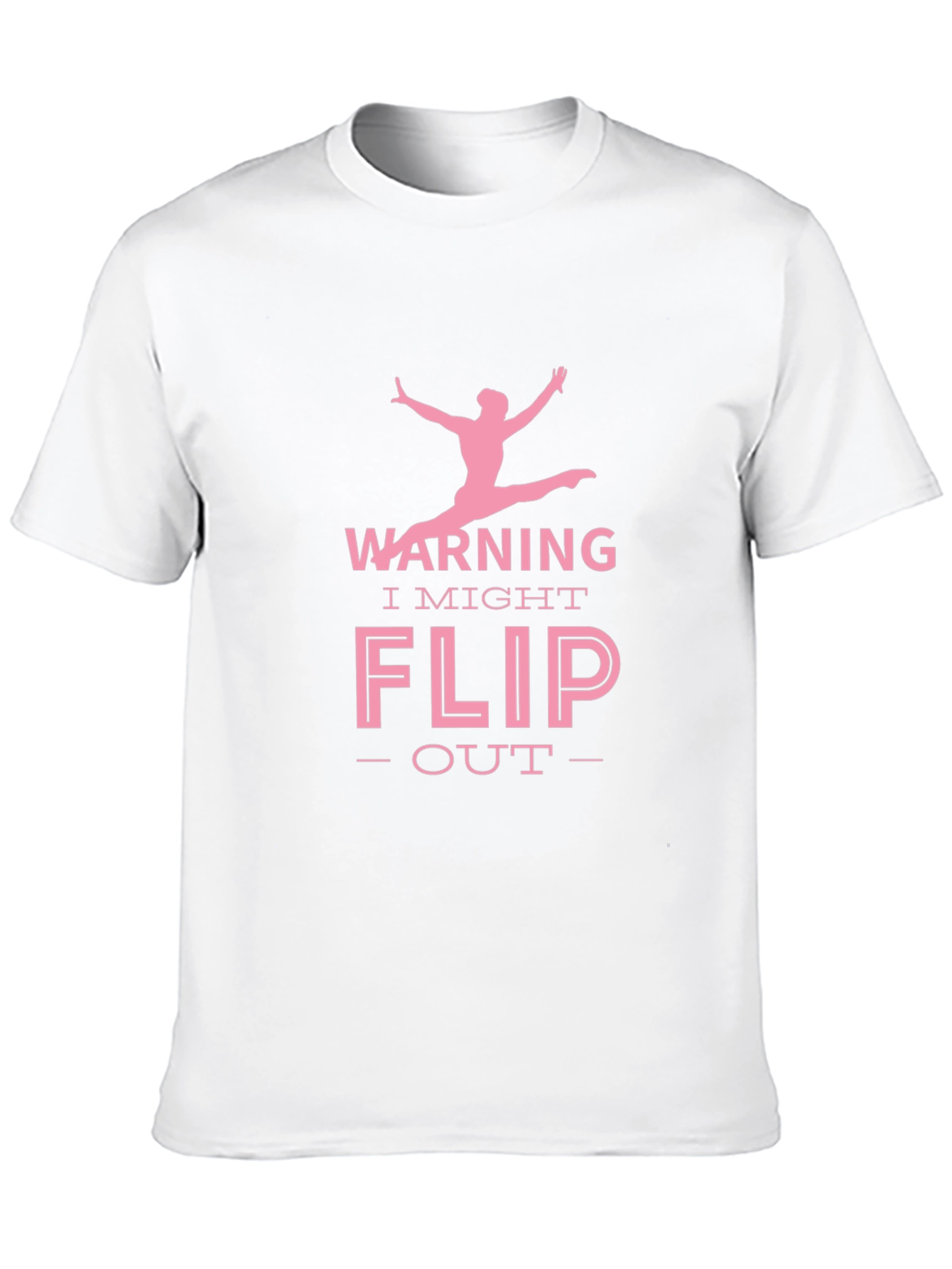 Warning I Might Flip Out Gymnast Black T-Shirt