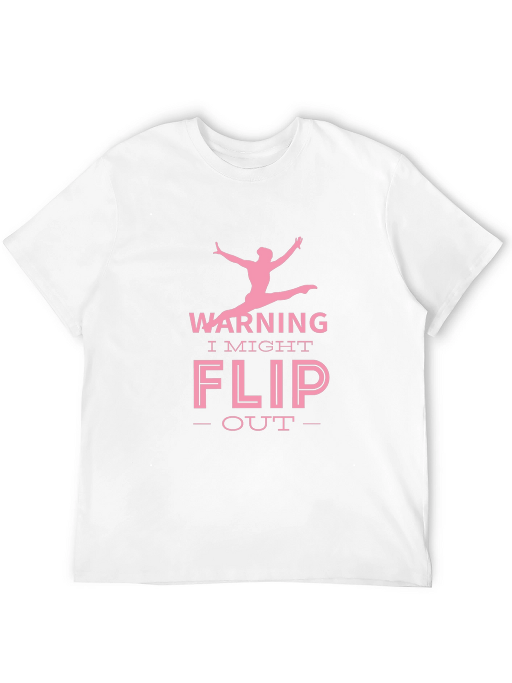 Warning I Might Flip Out Gymnast Black T-Shirt