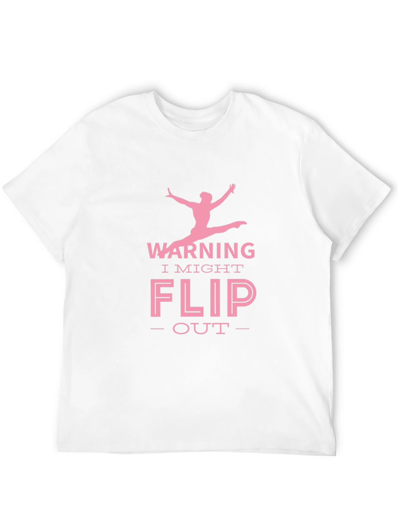 Warning I Might Flip Out Gymnast Black T-Shirt