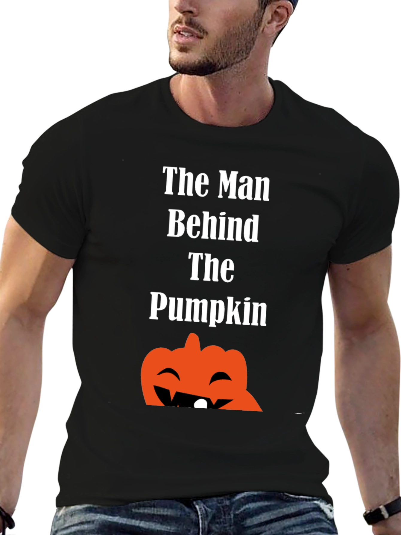 Man Behind the Pumpkin Halloween T-Shirt
