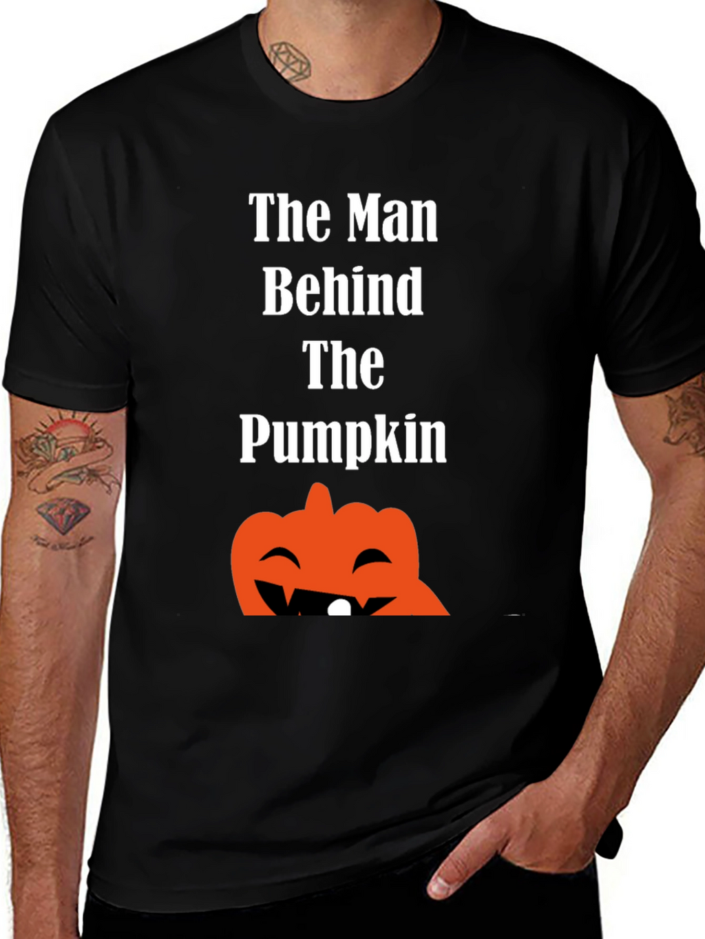 Man Behind the Pumpkin Halloween T-Shirt
