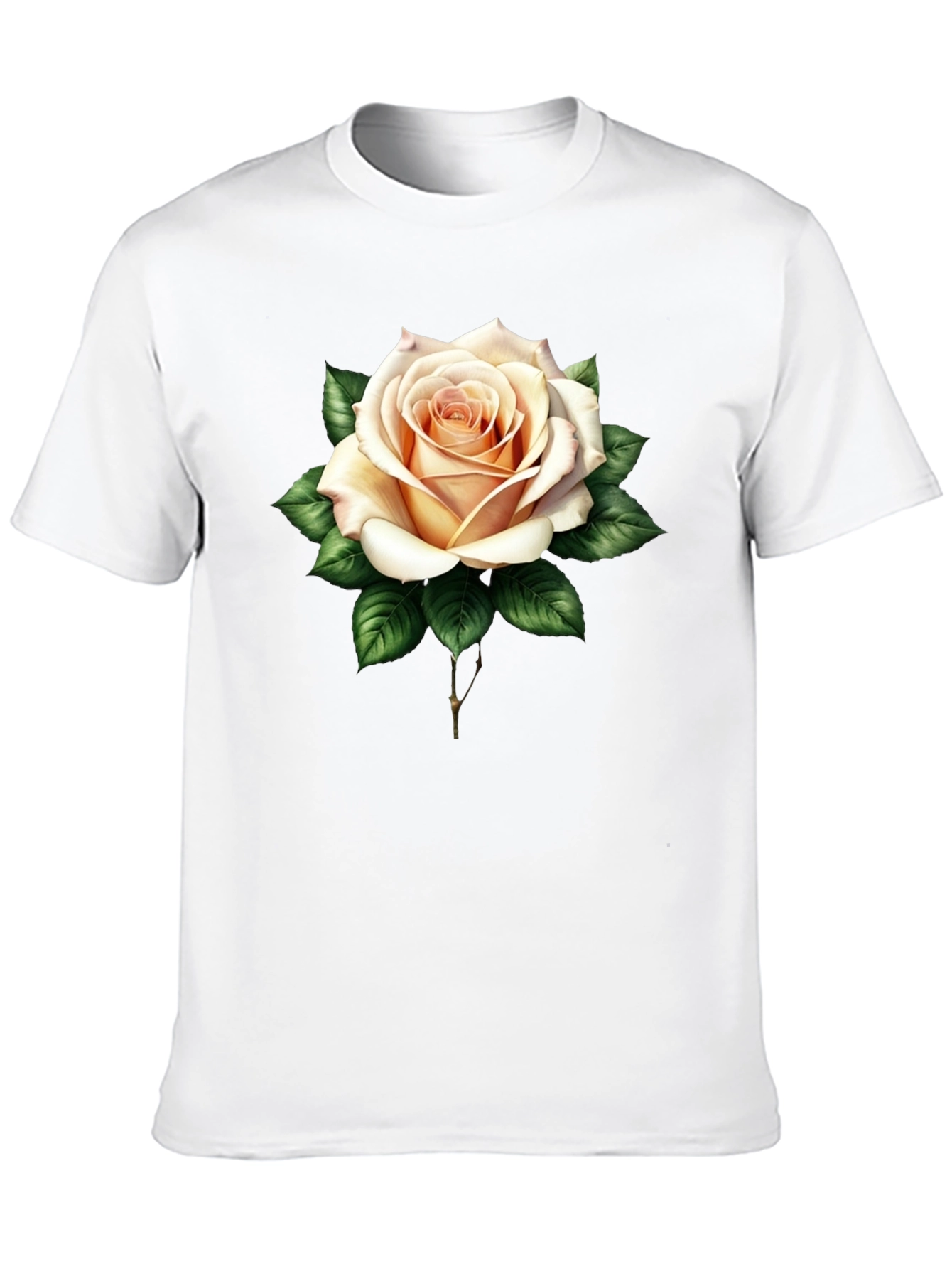 Elegant Rose Graphic Tee - Black