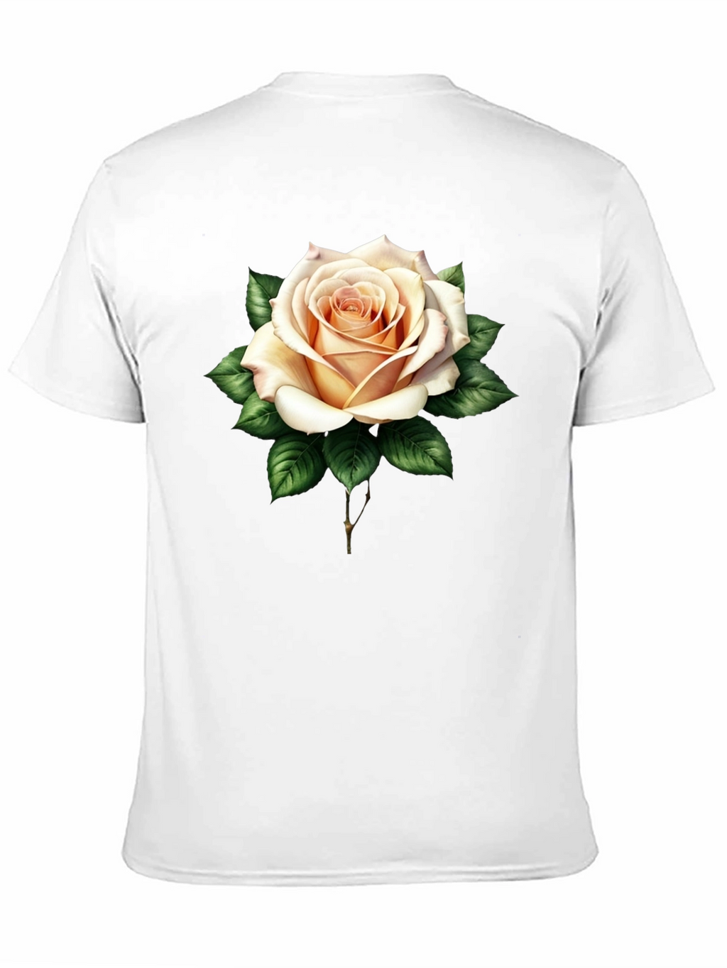 Elegant Rose Graphic Tee - Black