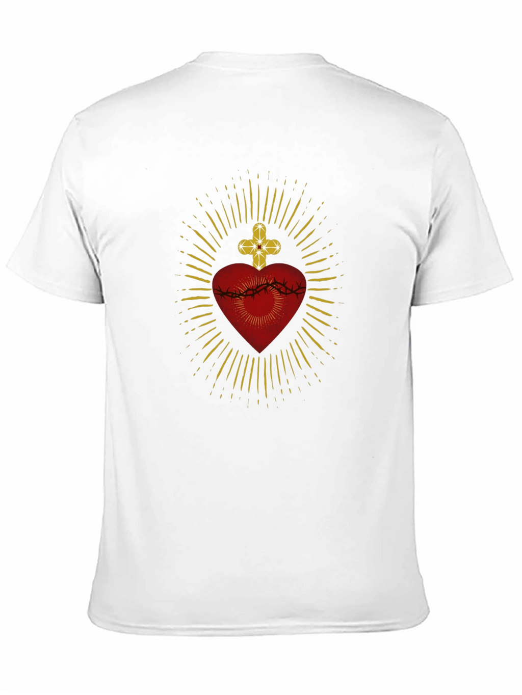 Sacred Heart Graphic Tee - Black Cotton Comfort