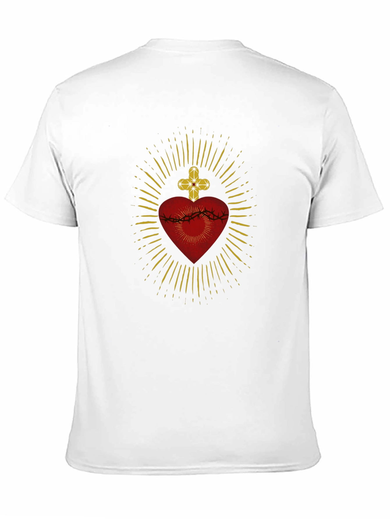 Sacred Heart Graphic Tee - Black Cotton Comfort