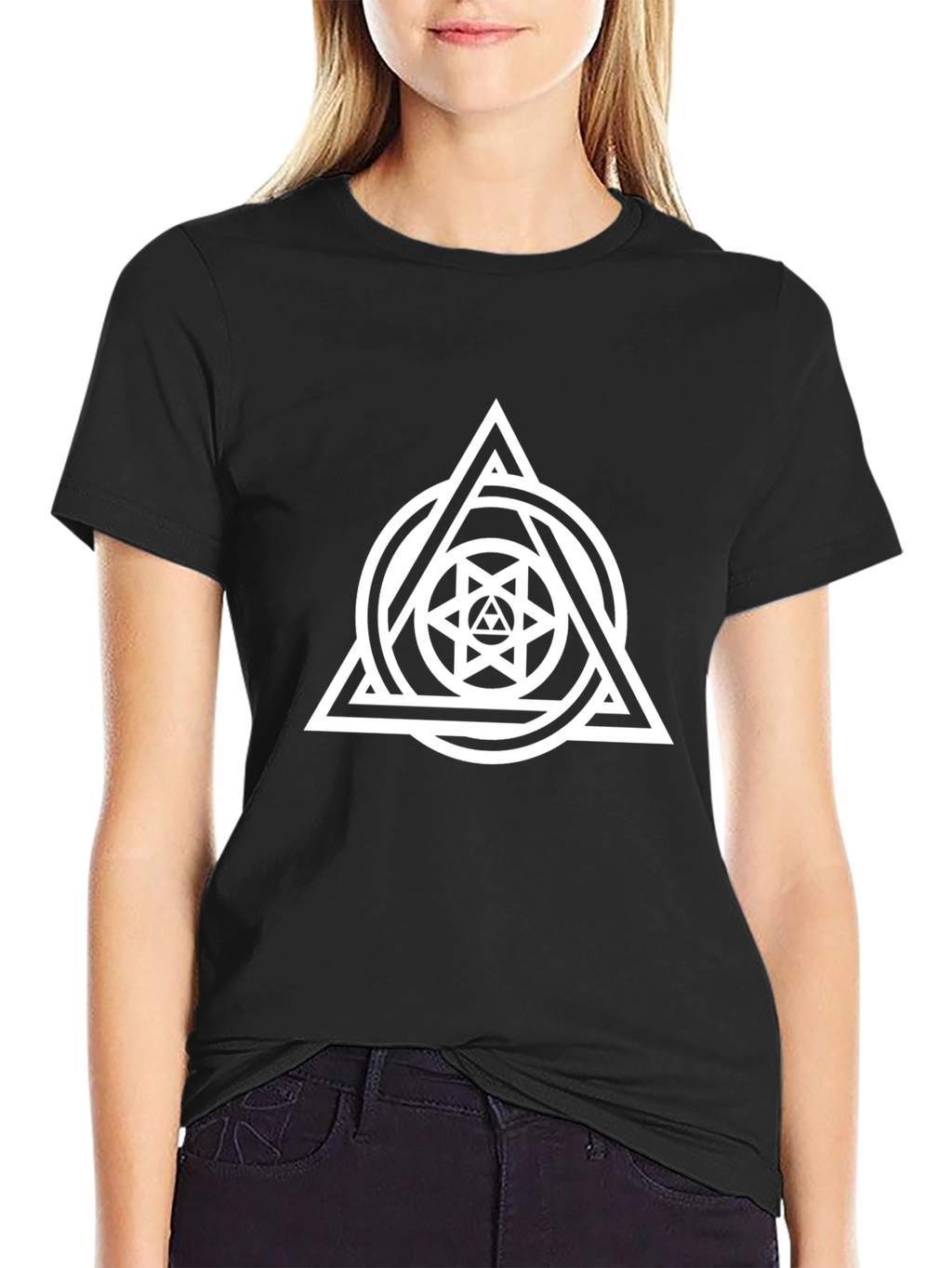 Geometric Triangle Circle Graphic Tee