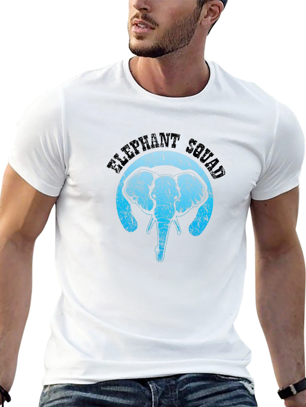 Elephant Squad Black T-Shirt - Animal Graphic Tee