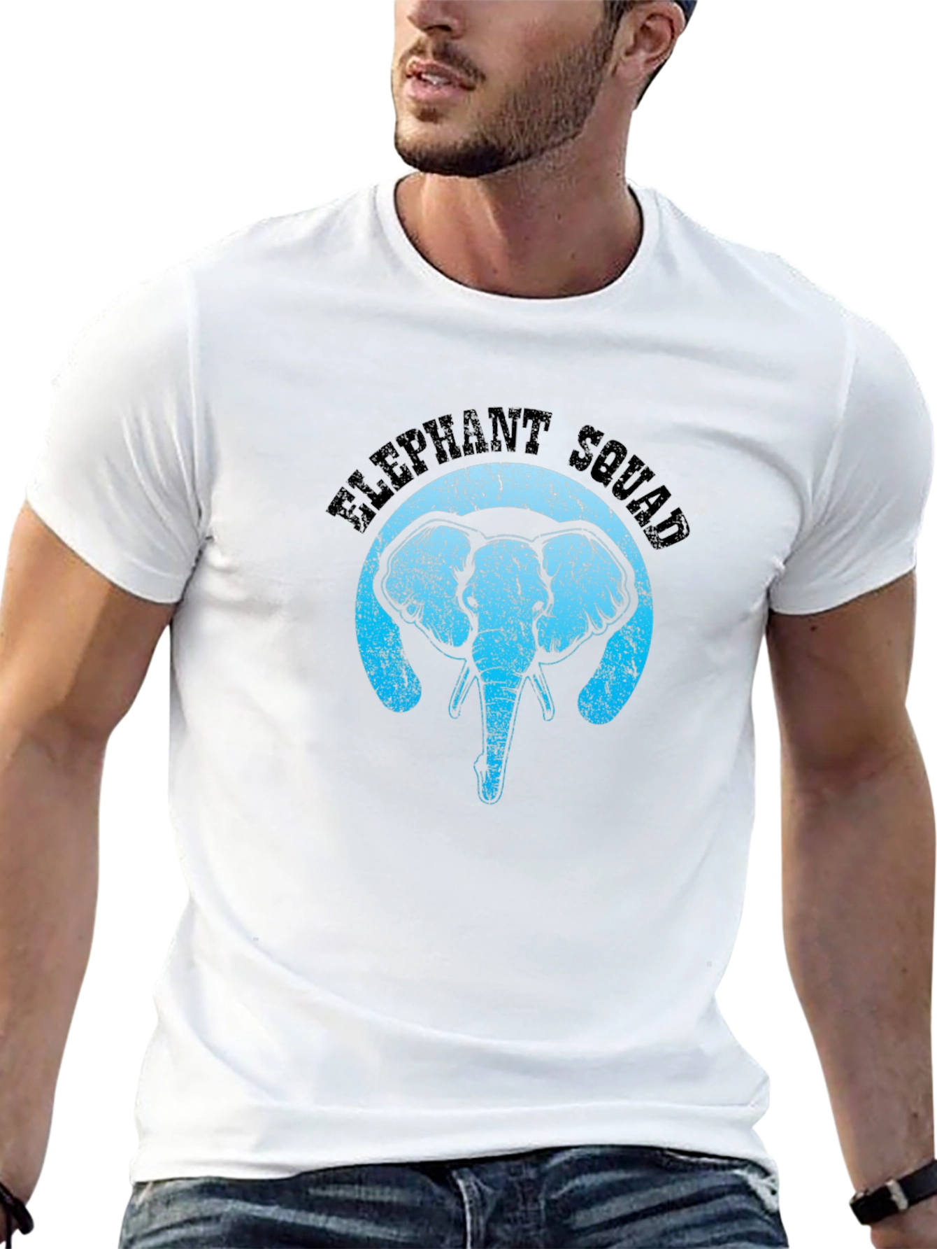 Elephant Squad Black T-Shirt - Animal Graphic Tee
